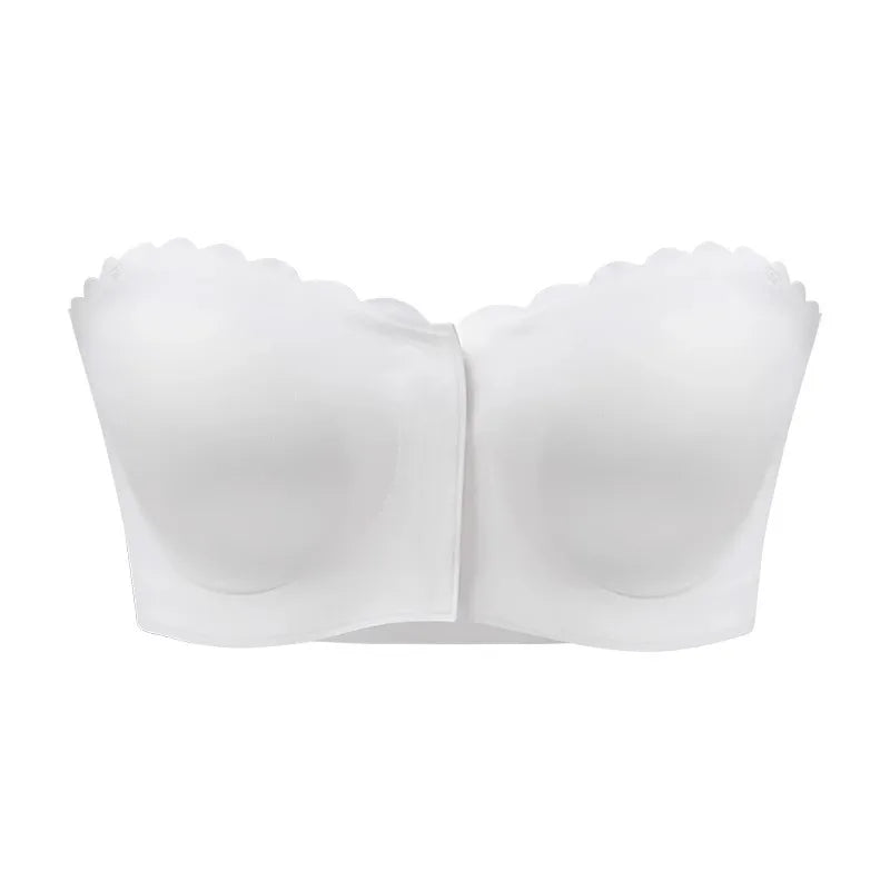 Women's Invisible Bra, Sexy Strapless Underwear, Front Buckle