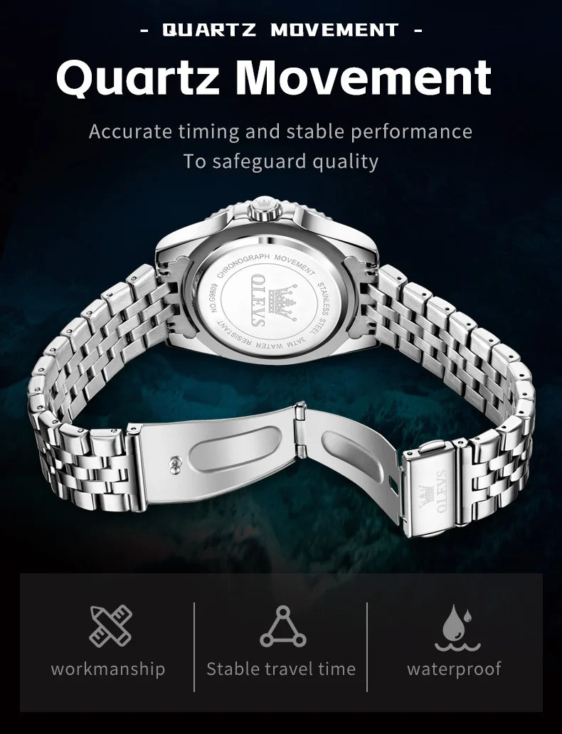 OLEVS 9809 Original Waterproof Quartz Watch