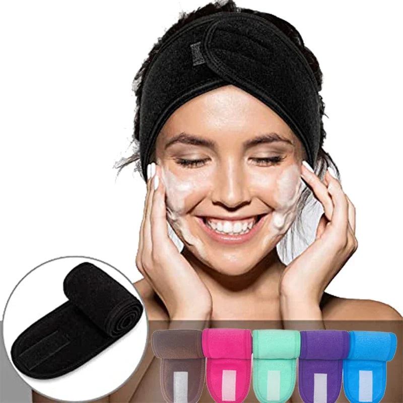 Adjustable Headband for Women, Wide Hair Band for Spa, Yoga, Bath, Shower, Makeup, Face Wash