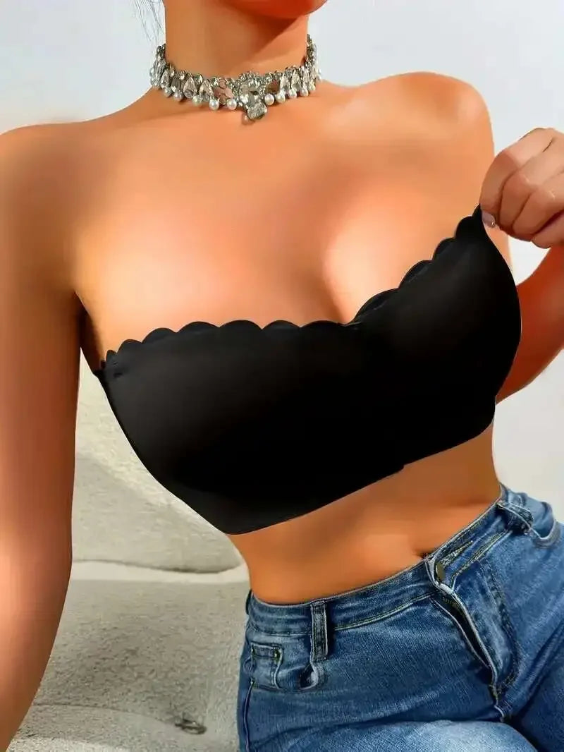 Women's Invisible Bra, Sexy Strapless Underwear, Front Buckle