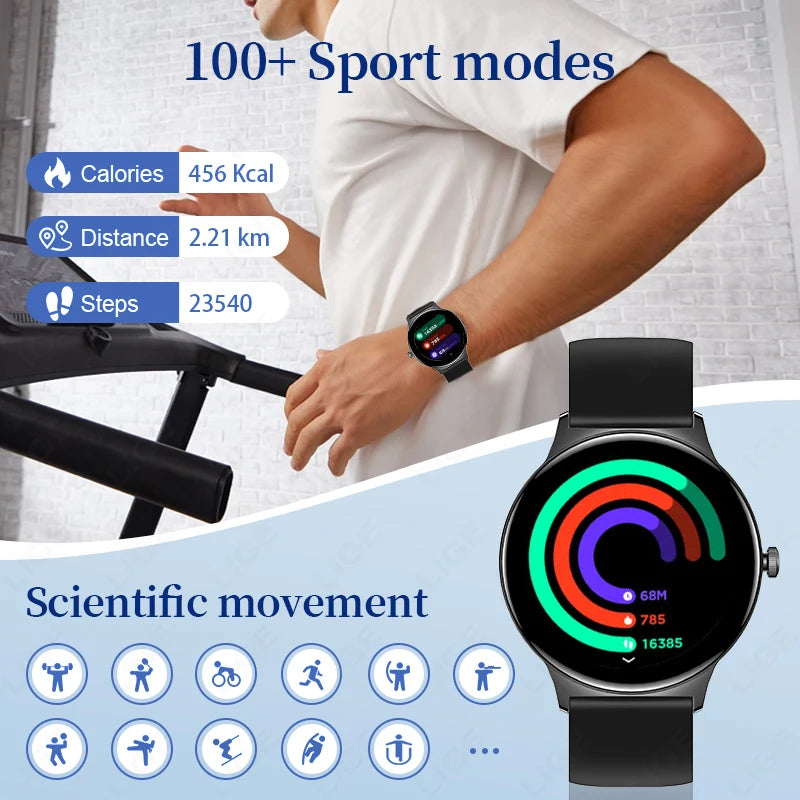 LIGE AMOLED Smart Watch with Healtht Screen, Sports, Fitness
