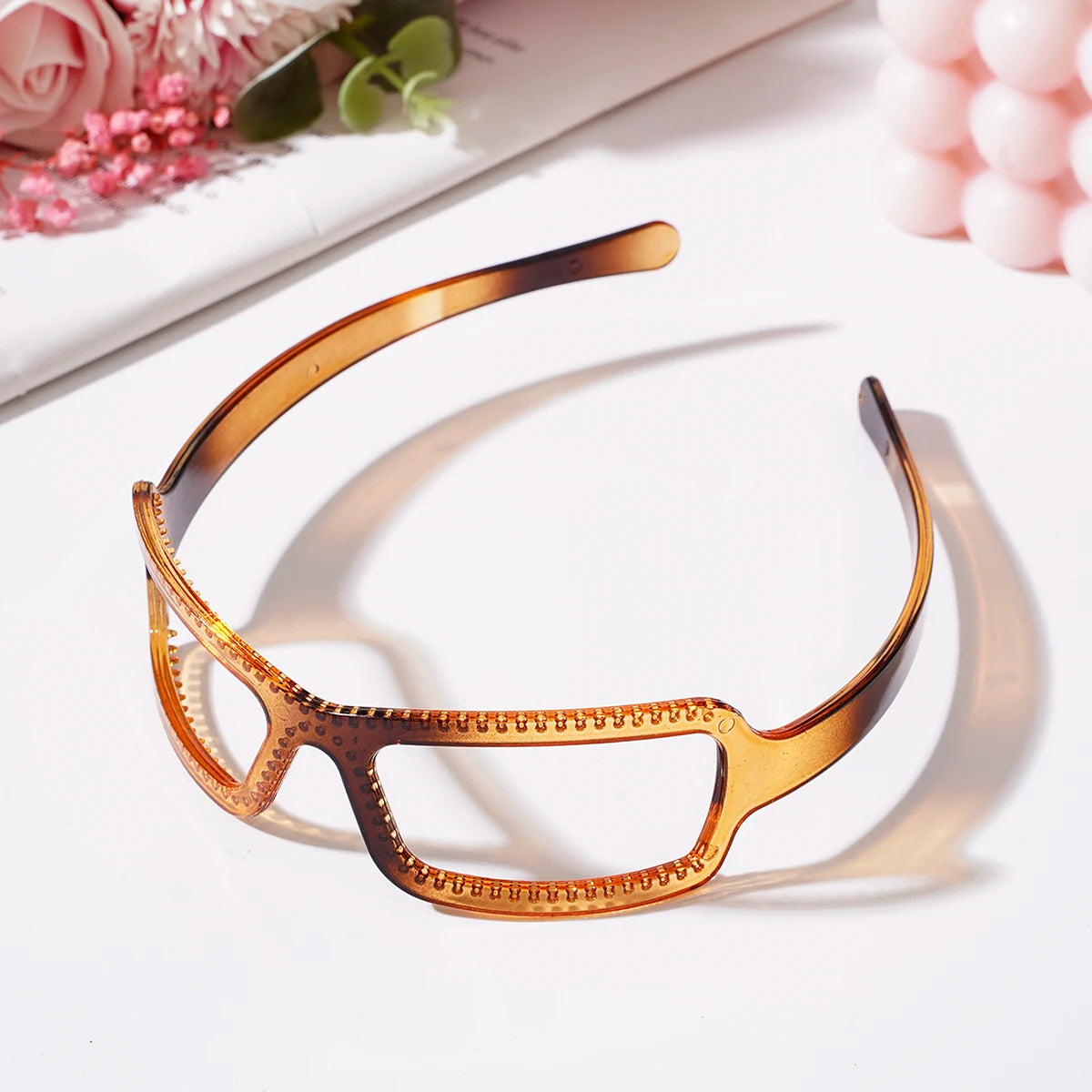 Frame shaped sunglasses, headband, hair band for women