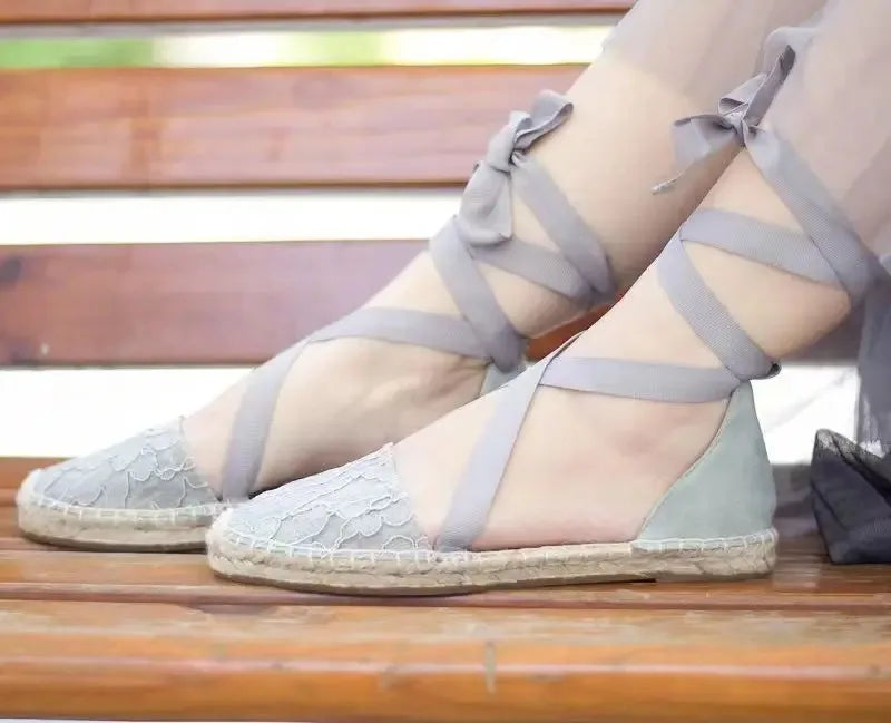 Women's shoes with hemp rope sole, women's sandals, flat shoes