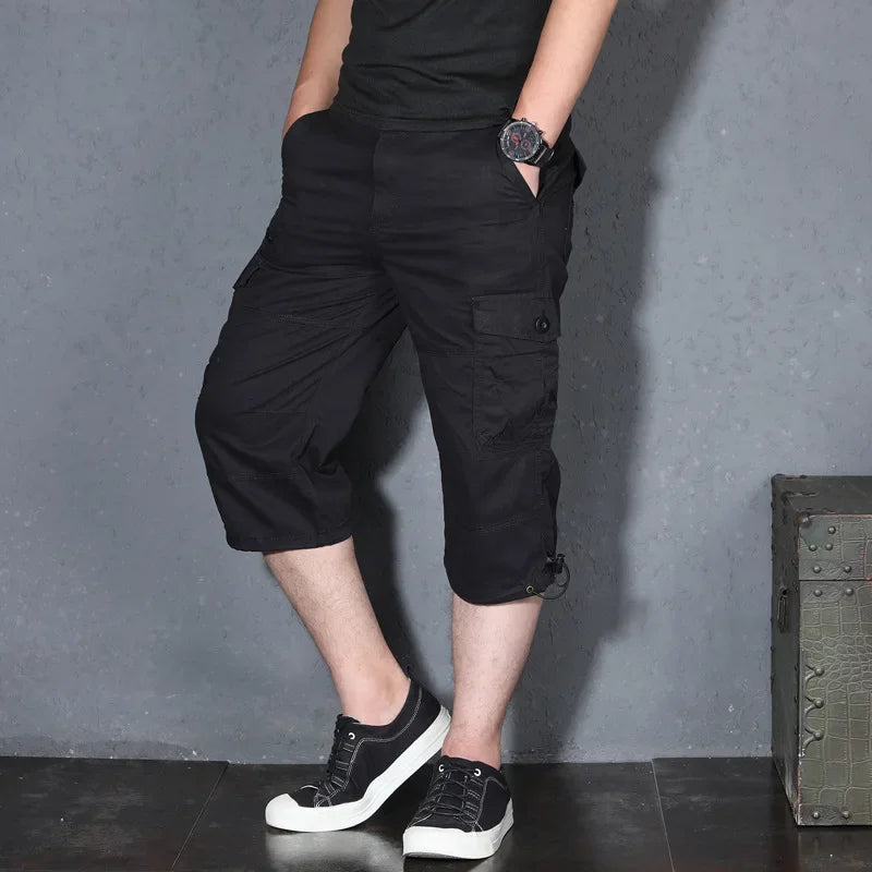 MRMT 2025 Men's Multi-Pocket Capri Pants, Casual Cargo Pants