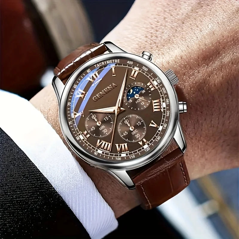 GENEVA High Quality Luxury Men's Quartz Watch